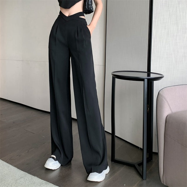 Solid Casual Loose Pants - Arryna Clothing