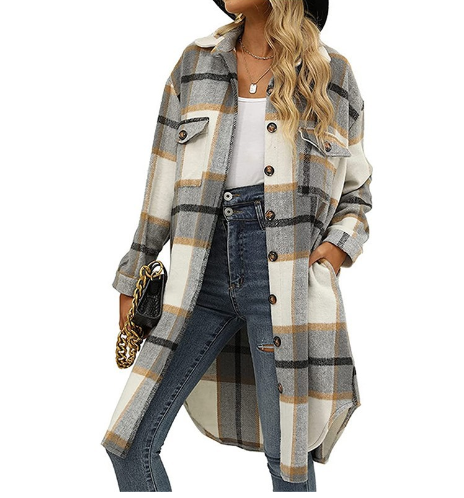 Dropped Shoulder Duster Coat - Arryna Clothing