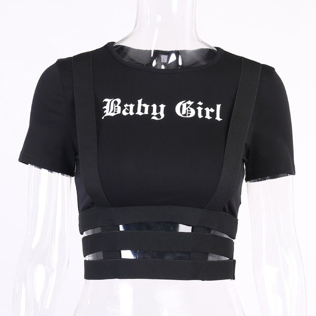 Crop Top O-Neck T-shirt - Arryna Clothing