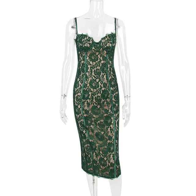 Elegant Backless Midi Dress - Arryna Clothing
