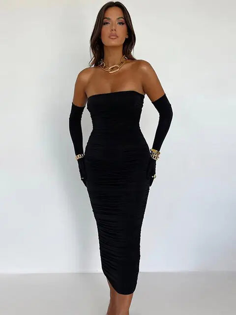 Strapless Backless Tight Dress - Arryna Clothing
