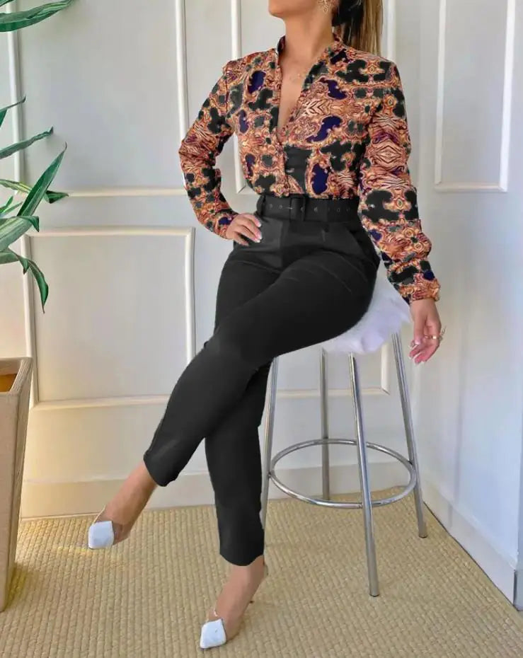 Elegant Office Wear Two Piece Sets - Arryna Clothing