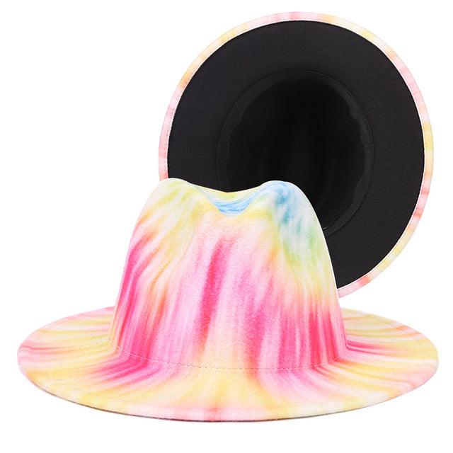 Natural Landscape Tie-dye Fedora Hat - Arryna Clothing