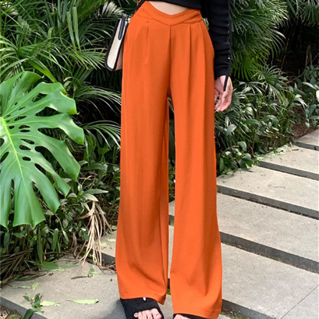 Solid Casual Loose Pants - Arryna Clothing