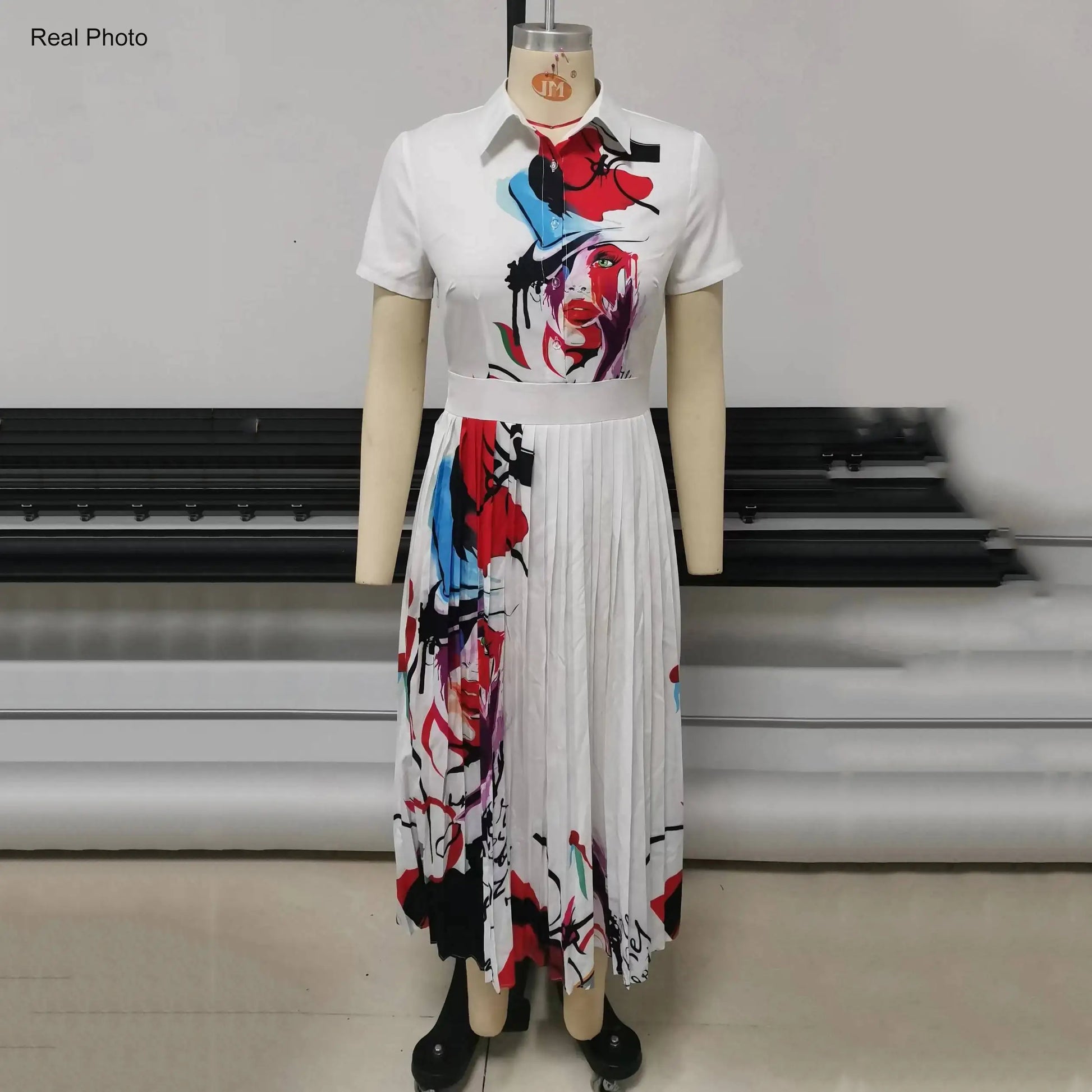 High Waisted Long Sleeve Pleated Dresses - Arryna Clothing