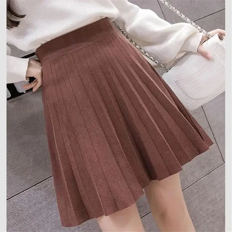 High Waist Knitted Mini Skirt for Women - Arryna Clothing
