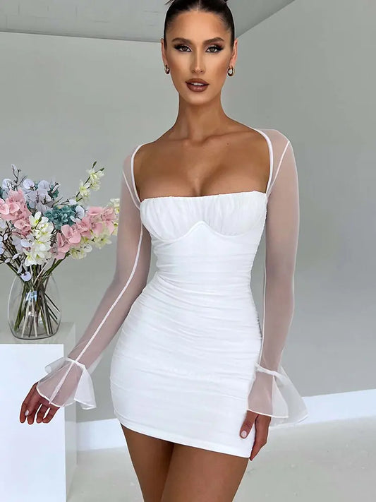 Elegant Backless Sexy Mini Dress - Arryna Clothing