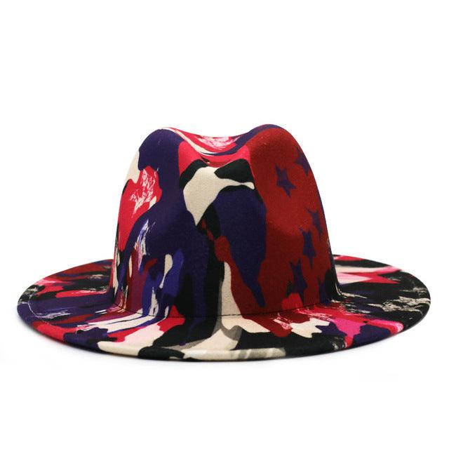 Natural Landscape Tie-dye Fedora Hat - Arryna Clothing