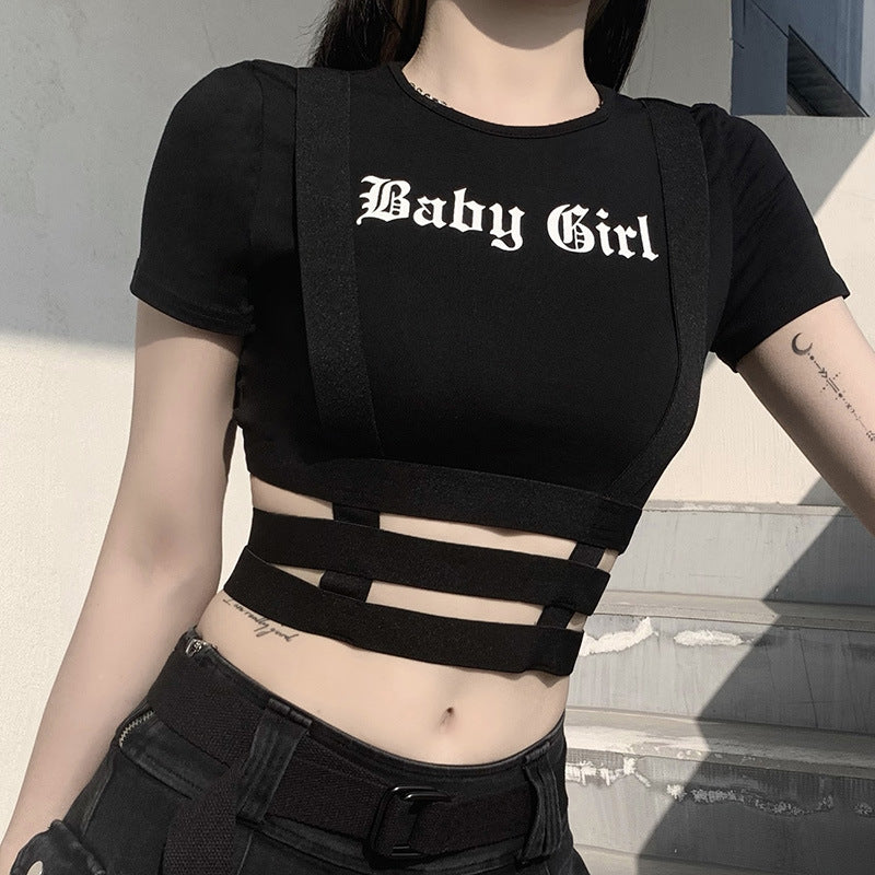 Crop Top O-Neck T-shirt - Arryna Clothing