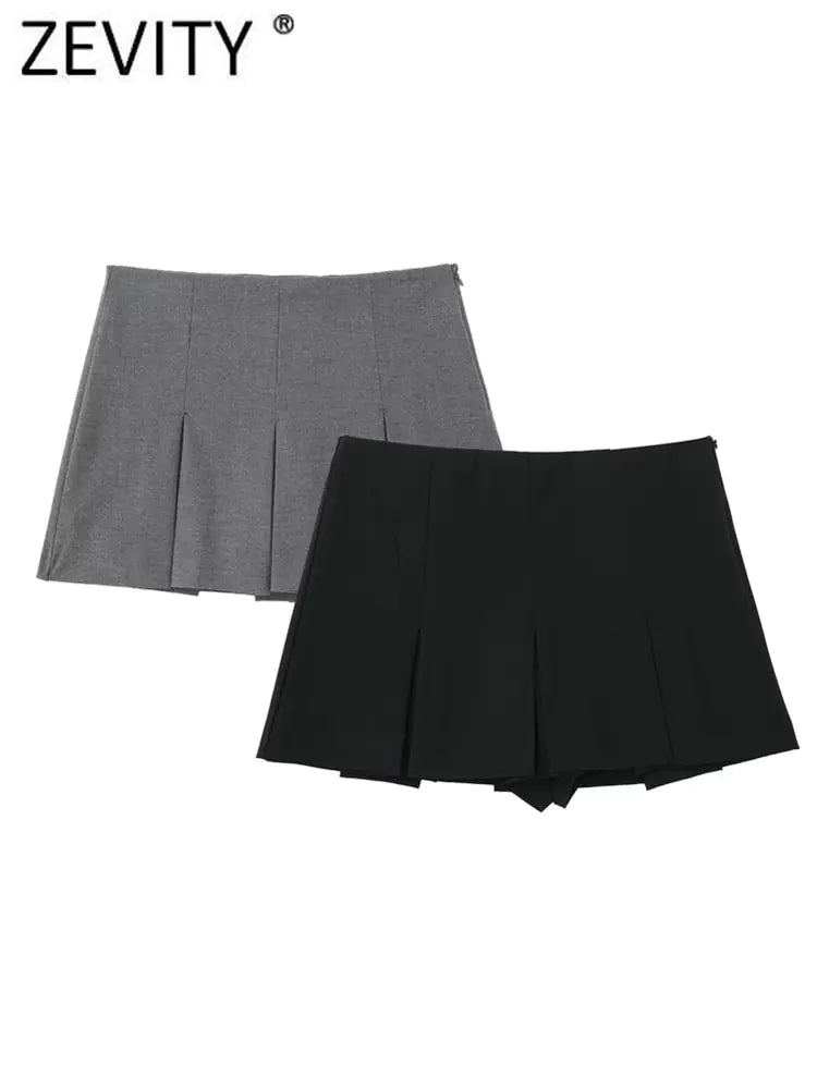 High Waist Wide Pleats Skirts - Arryna Clothing